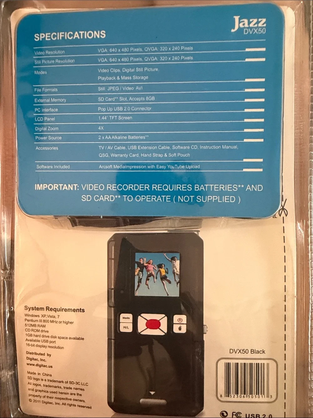 DVX50 Black Digital Video Recorder Camcorder
